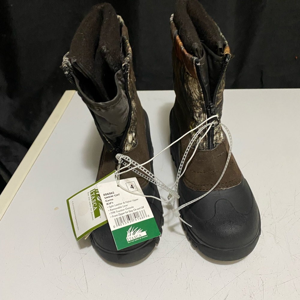 Brand new Itasca  Camouflage kids boots size 4 - Picture 4 of 11